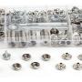 AIEX Canvas Snaps Kit, Stainless Steel Fastener Screw Snaps for Furniture Canvas Marine Grade Boat Cover Snap Silver Metal Snap Button Kit with Setting Tool (150 PCS)