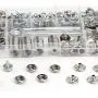 AIEX Canvas Snaps Kit, Stainless Steel Fastener Screw Snaps for Furniture Canvas Marine Grade Boat Cover Snap Silver Metal Snap Button Kit with Setting Tool (150 PCS)