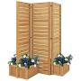 Yardistry YM11703 Fusion Planter Cedar Privacy Screen, Brown