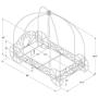 DHP Metal Carriage Bed, Fairy Tale Bed Frame, Shabby-Chic Style, Twin, Pink