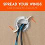 Echogear White in-Wall Cable Management Kit - Cable Hider Conceals Low Voltage Cords - Includes 2 Pass Through Grommets, Locking Brackets, and Hole Saw Drill Attachment