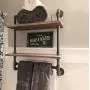 Ucared 2-Tier Vintage Industrial Pipe Bathroom Shelves Wall Mounted,24'' Rustic Wall Shelf with Bath Towel Bars,Farmhouse Towel Rack,Metal & Wooden Floating Shelves,Over The Toilet Storage Shelf Ucared 2-Tier Vintage Industrial Pipe Bathroom Shelves Wall Mounted,24'' Rustic Wall Shelf with Bath Towel Bars,Farmhouse Towel Rack,Metal & Wooden Floating Shelves,Over The Toilet Storage Shelf