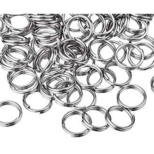 Onwon 200 Pieces Small Split Rings Nickel Plated Key Chains Key Link Connector for Connecting Lobster Clasp, Charms, Links and Other Jewelry (15mm/ 0.59inch)