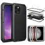 CarterLily iPhone 11 Pro Max Case, Full Body Shockproof Dustproof Waterproof Aluminum Alloy Metal Gorilla Glass Cover Case for Apple iPhone 11 Pro Max 6.5 inch (Black)