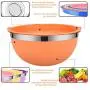 Mixing Bowls, Weiyudang 6 piece Salad Bowl Stainless Steel Basin Metal Bowls Set With Colorful Lids - Set Includes 2, 2.5, 3, 4, 5.5, 7Quart, Measuring Cup as a Gift Mixing Bowls, Weiyudang 6 piece Salad Bowl Stainless Steel Basin Metal Bowls Set With Colorful Lids - Set Includes 2, 2.5, 3, 4, 5.5, 7Quart, Measuring Cup as a Gift