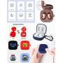 Minnie Mouse Silicone Case for Samsung Galaxy Buds Live, 5 in 1 Silicone Accessories Set Protective Cover,Silicone Case/Keychain/Carabiner/Metal dust Sticker/Cleaning Brush