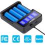 18650 Battery Charger, SEIVI LCD Display Universal Smart Charger for Rechargeable Batteries Li-ion Batteries 18650 26650 18490 17670 17500 16340 14500, Ni-MH/Ni-Cd A AA AAA Batteries