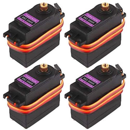 4Pcs MG996R Servo Metal Gear Torque Digital Servo Motor for Smart Car Robot Boat RC Helicopter