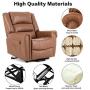 Mecor Power Lift Chair Dual Motor PU Leather Lift Recliner for Elderly Lay Flat Sleeper Recliner with Massage/Heat/Vibration/Remote Control Living Room Chair