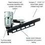 Metabo HPT Pneumatic Framing Nailer | 2-Inch up to 3-1/4-Inch Plastic Collated Full Head Nails | Tool-less Depth Adjustment | 21 Degree Magazine | Selective Actuation Switch | 5-Year Warranty (NR83A5) Metabo HPT Pneumatic Framing Nailer | 2-Inch up to 3-1/4-Inch Plastic Collated Full Head Nails | Tool-less Depth Adjustment | 21 Degree Magazine | Selective Actuation Switch | 5-Year Warranty (NR83A5)