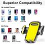[Upgraded] Car Cup Holder Phone Mount Adjustable Automobile Cup Holder Smart Phone Cradle Car Mount for iPhone 11 Pro/XR/XS Max/X/8/7 Plus/6s/Samsung S10+/Note 9/S8 Plus/S7 Edge(Yellow)
