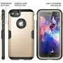 YOUMAKER Designed for iPhone 8 Case & iPhone 7 Case, Full Body Rugged with Built-in Screen Protector Heavy Duty Protection Slim Fit Shockproof Cover for Apple iPhone 8 4.7 Inch - Gold