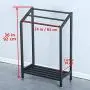 MBQQ Industrial Indoor/Outdoor Free Standing Towel Rack for Bathroom,3 Tier Metal Towel Bar Stand with Shelf,Blcak MBQQ Industrial Indoor/Outdoor Free Standing Towel Rack for Bathroom,3 Tier Metal Towel Bar Stand with Shelf,Blcak
