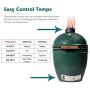 KAMaster Cast Iron Chimney Cap for Big Green Egg Daisy Wheel Large&Medium Dual Function Metal Top with Slide Draft Top Damper Cap Big Green Egg Accessories Vented Cap Big Green Egg Replacement Parts