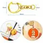 Roctee 120 Pcs Key Chain Clip D Snap Hook Split Metal Keychain with Chain, Keychain Parts Hardware with Open Jump Ring and Connector, DIY Crafts Key Ring (Gold) Roctee 120 Pcs Key Chain Clip D Snap Hook Split Metal Keychain with Chain, Keychain Parts Hardware with Open Jump Ring and Connector, DIY Crafts Key Ring (Gold)