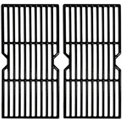 Hongso Porcelain Coated Cast Iron Cooking Grid Grates Replacement for Charbroil 463250210, 463250211, 463250212, 463251413, 463251414, 466251413; Thermos 461633514,PCF123 2 Set