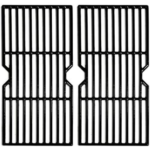 Hongso Porcelain Coated Cast Iron Cooking Grid Grates Replacement for Charbroil 463250210, 463250211, 463250212, 463251413, 463251414, 466251413; Thermos 461633514,PCF123 2 Set