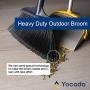 Yocada Heavy-Duty Broom Outdoor Commercial Perfect for Courtyard Garage Lobby Mall Market Floor Home Kitchen Room Office Pet Hair Rubbish 54Inch