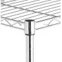 Amazon Basics 5-Shelf Shelving Storage Unit on 4 Wheel Casters , Metal Organizer Wire Rack, Chrome Silver (30L x 14W x 64.75H)