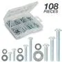 Bolts, Nuts, and Washer Assortment Kit, 108 Pieces