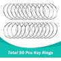 100 Pcs Premium Swivel Snap Hooks with Key Rings,Metal Lanyard Keychain Hooks Lobster Clasps for Key Jewelry DIY Crafts(50 Pcs Lanyard Snap Hooks+50 Pcs Key Rings)