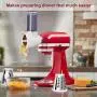 Slicer/Shredder Attachment for KitchenAid Stand Mixers,Cheese Grater Attachment Vegetable Slicer Attachment for KitchenAid,Salad Maker(White) Slicer/Shredder Attachment for KitchenAid Stand Mixers,Cheese Grater Attachment Vegetable Slicer Attachment for KitchenAid,Salad Maker(White)