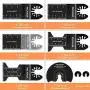 PECHAM 24PCS Universal Wood Metal Oscillating Multitool Quick Release Saw Blades Fit Porter Cable Black & Decker Rockwell Ridgid Ryobi Milwaukee DeWalt Chicago Craftsman