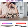 Compatible with Samsung Galaxy S20 Fe 5G Case Heavy Duty with Built in Screen Protector Hard Armor Military Anti-Fall Bumper Cover for Samsung S20 Fe 5G Cases with Magnetic Ring Kickstand (Gold)