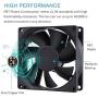 GDSTIME 80mm x 80mm x 25mm 12V Brushless DC Cooling Fan GDSTIME 80mm x 80mm x 25mm 12V Brushless DC Cooling Fan