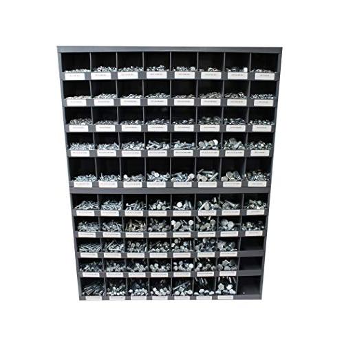 7700 Piece Metric 8.8 COARSE Thread Bolt, NUT, LOCKNUT and Washer Assortment with Two (40) Hole Durham BIN M6-M20