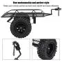 Woyisisi RC Trailer, RC Metal Bucket Trailer Simulation Trailing Car for TRX4 D90 SCX10 CC01 1/10 DIY Parts(Black) Woyisisi RC Trailer, RC Metal Bucket Trailer Simulation Trailing Car for TRX4 D90 SCX10 CC01 1/10 DIY Parts(Black)