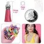 Paxcoo Tassels for Jewelry Making, 50pcs Leather Tassel Keychain Charms Bulk with 50pcs Jump Rings for Bracelets, Acrylic Key Chain Blanks and Craft Supplies Paxcoo Tassels for Jewelry Making, 50pcs Leather Tassel Keychain Charms Bulk with 50pcs Jump Rings for Bracelets, Acrylic Key Chain Blanks and Craft Supplies