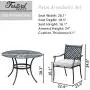 Festival Depot 5 Piece Outdoor Furniture Patio Dining Set All Weather Bistro Chairs with Seat Cushions, Round Metal Table with Umbrella Hole for Deck Lawn Garden Black (Beige) Festival Depot 5 Piece Outdoor Furniture Patio Dining Set All Weather Bistro Chairs with Seat Cushions, Round Metal Table with Umbrella Hole for Deck Lawn Garden Black (Beige)