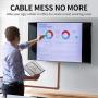 Cord Cover, Delamu 157in Cable Concealer Cable Cover Channel, PVC Cord Hider on Wall, Paintable Cable Raceway, Cuttable Wire Covers for Cords, Cable Hider to Hide Wall Mounted TV, CC01-Brown