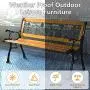 Giantex 50 Patio Park Garden Bench, Outdoor Furniture Rose Cast Iron Hardwood Frame Porch Loveseat for 2 Person Outdoor Clearance Giantex 50 Patio Park Garden Bench, Outdoor Furniture Rose Cast Iron Hardwood Frame Porch Loveseat for 2 Person Outdoor Clearance