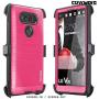 COVRWARE Iron Tank Series CASE for LG V20 with Built-in [Screen Protector] Heavy Duty Full-Body Rugged Holster Armor Case [Belt Swivel Clip][Kickstand] - Pink