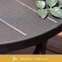 Grand patio 3 Piece Outdoor Bistro Set,Resin Wicker Patio Spring Chair and Metal Table, Furniture Set with Grey Cushion