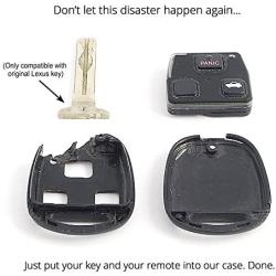 STAUBER Best Lexus Key Shell Replacement - HYQ1512V, HYQ12BBT - NO Locksmith Required Using Your Old Key and chip! - Black