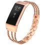 fastgo Compatible for Fitbit Charge 4 Charge 3 and Charge 3 SE Bands,Premium Stainless Steel Replacement Wristbands Classy Sport Bracelet Band for Women and Girls (Rose Gold)
