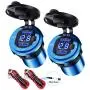 2-Pack Quick Charger 3.0 Dual USB Car Charger Socket with Voltmeter & Switch, Metal Waterproof 36W 12V Power Outlet Fast Charger for Car Boat Marine ATV Truck and More 2-Pack Quick Charger 3.0 Dual USB Car Charger Socket with Voltmeter & Switch, Metal Waterproof 36W 12V Power Outlet Fast Charger for Car Boat Marine ATV Truck and More