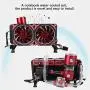 Laptop Cooling Fan,Notebook Computer Water-Cooled Set PC Liquid Cooling Kit,Water Row Water Pump Fan Water Tank Mounting Accessories,Contains All The Bits Need Easy to Installation