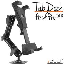 iBOLT TabDock FixedPro 360 -Heavy Duty Metal 8'' Multi-Angle Drill Base Mount for All 7'' - 10'' Tablets (iPad, Nexus, Samsung Tab) for Desks, Tables, Countertops : Great for Homes, Businesses, etc.