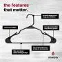 Sharpty Plastic Clothing Notched Hangers Ideal for Everyday Standard Use, (Black, 20 Pack) Sharpty Plastic Clothing Notched Hangers Ideal for Everyday Standard Use, (Black, 20 Pack)