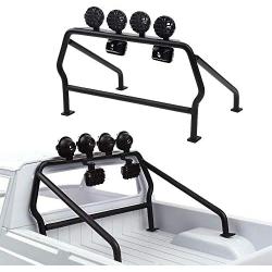 INJORA Metal Roll Cage Bucket with 6 LED Lights for RC Crawler Axial SCX10 D90 Tamiya CC01