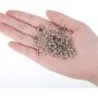 eBoot 50 Pieces Small Key Chain Ring Split Rings Key Chains for Keys Organization, Silver Color (15 mm Diameter)