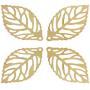 MonkeyJack 400 Pieces Mixed Alloy Metal Hollow Leaf Charm Pendants for Jewelry Making
