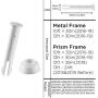 Iceyon 12pcs Plastic Pool Joint Pins Joint & Rubber Seal for Intex Above Ground Metal Frame Pools Replacement Parts (2.16 inch)