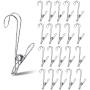 TSJ 20 Pack Laundry Hooks Clothes Pins Hanging Clips Metal Baby Delicate Item Hanger Rack Office Home Travel Portable