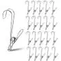 TSJ 20 Pack Laundry Hooks Clothes Pins Hanging Clips Metal Baby Delicate Item Hanger Rack Office Home Travel Portable TSJ 20 Pack Laundry Hooks Clothes Pins Hanging Clips Metal Baby Delicate Item Hanger Rack Office Home Travel Portable