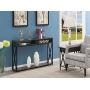 Convenience Concepts Tucson Deluxe 2-Tier Console Table, Charcoal Gray/Black